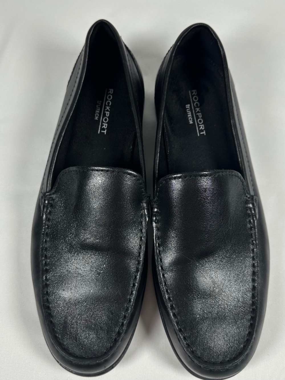 Rockport Tru Tech Casual Leather Slip On Men's Loafers Black Size 9M Like New